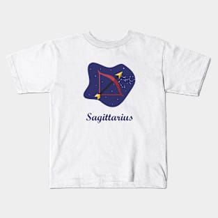 Sagittarius Zodiac Sign Constellation Sky Kids T-Shirt